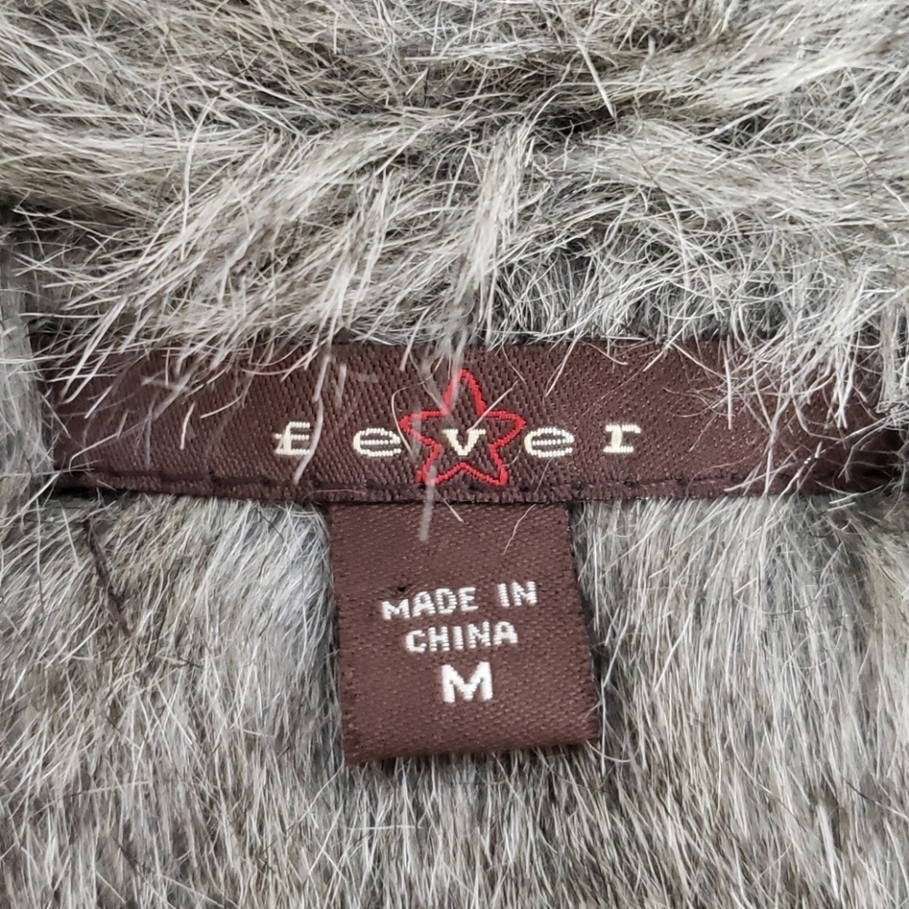 Fever Microsuede Vest with Faux Fur Size Medium - Picture 9 of 9